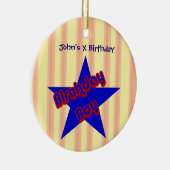 Birthday Boy Star Cute  Ornament (Rechts)