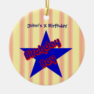 Birthday Boy Star Cute  Ornament