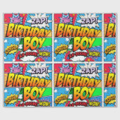 Birthday Boy stripboek Cadeaupapier (Vlak)