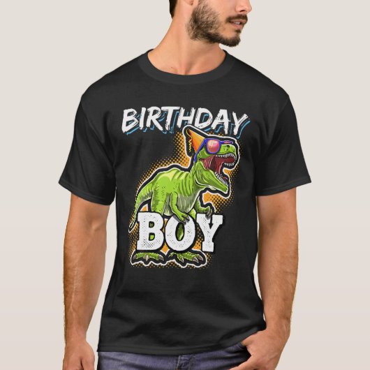 Birthday Boy T Rex Dinosaur Party Gift for Boys T-shirt (Voorkant)