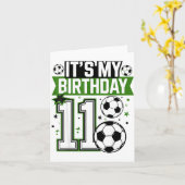 Birthday Boy Tees 11 Soccer Its My 11th Birthday B Kaart (Gele Bloem)