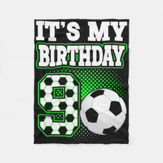Birthday Boy Tees 9 Soccer Its My 9th Birthday Boy Fleece Deken