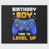 Birthday Boy Tijd om VideoGame Birthday op te waar Cadeaupapier (Vlak)