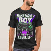 Birthday Boy Tijd om VideoGame Birthday op te waar T-shirt (Voorkant)