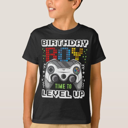 'Birthday Boy'-tijd om videogames op te sporen T-shirt (Voorkant)