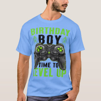 Birthday Boy Time to Level Up Gaming Birthday Boys T-shirt
