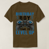 Birthday Boy Time to Level Up Gaming Birthday Boys T-shirt (Design voorkant)