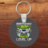 Birthday Boy Time To Level Up Video Game Birthday  Sleutelhanger (Voorkant)