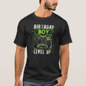 Birthday Boy Time To Level Up Video Game Birthday  T-shirt (Voorkant)