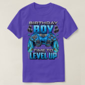 Birthday Boy Time to Level Up Video Gamer Birthda T-shirt (Design voorkant)