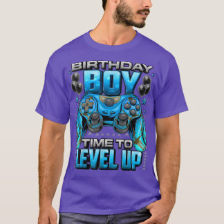 Birthday Boy Time to Level Up Video Gamer Birthda T-shirt