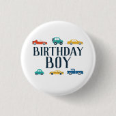Birthday Boy Transportation Birthday  Ronde Button 3,2 Cm (Voorkant)