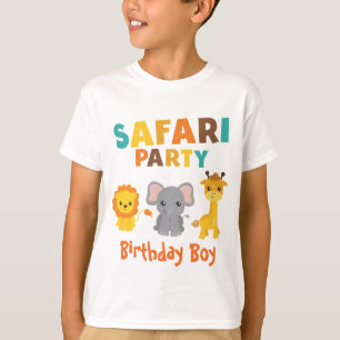 Birthday Boy Trendy Safari Party T-shirt