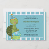 Birthday Boy Turtle Invitation Kaart (Voorkant)
