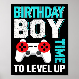 Birthday Boy Video Game Birthday Party Poster