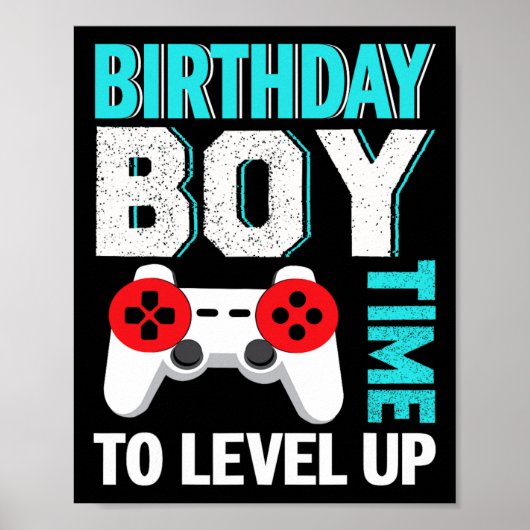 Birthday Boy Video Game Birthday Party Poster (Voorkant)