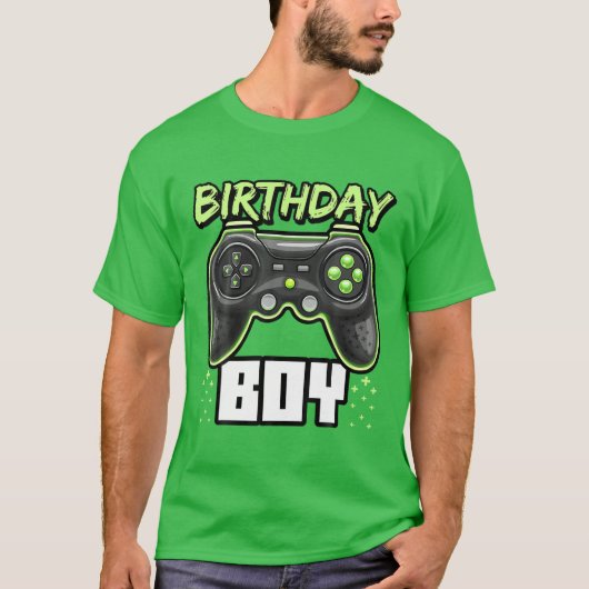 Birthday Boy Video Game Controller Birthday Gamer T-shirt (Voorkant)