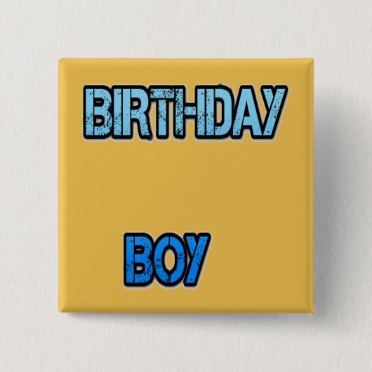 Birthday Boy Vierkante Button 5,1 Cm (Voorkant)