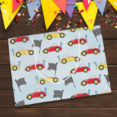 Birthday Boy Whimsical Race Cars Cute Pattern Groot Cadeauzakje