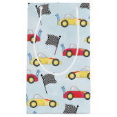 Birthday Boy Whimsical Race Cars Cute Pattern Klein Cadeauzakje (Voorkant)