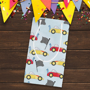 Birthday Boy Whimsical Race Cars Cute Pattern Klein Cadeauzakje