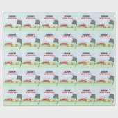 Birthday Boy Whimsical Race Cute Party Cadeaupapier (Vlak)