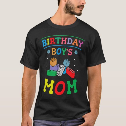 Birthday Boy's Mom Building Blocks  2 T-shirt (Voorkant)