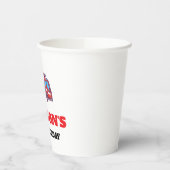 Birthday, brandweervrouw papieren bekers (Links)