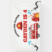 Birthday, brandweervrouw spandoek (Verticaal)