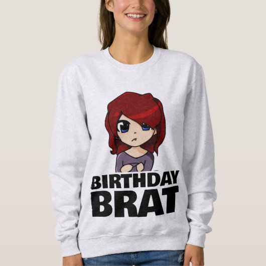 BIRTHDAY BRAT GIRLWOMENS T-SHIRTS (Voorkant)