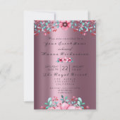 Birthday Bridal Floral Bohemian Eggplant Sparkly Kaart (Voorkant)