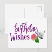 Birthday Briefkaart (Voorkant / Achterkant)