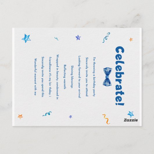 Birthday Briefkaart (Achterkant)