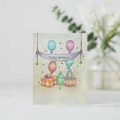 Birthday Briefkaart (Staand voorkant)
