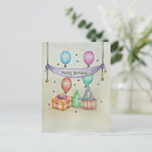 Birthday Briefkaart (Staand voorkant)