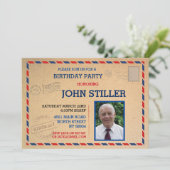 Birthday Briefkaart Post Foto Post Post (Staand voorkant)