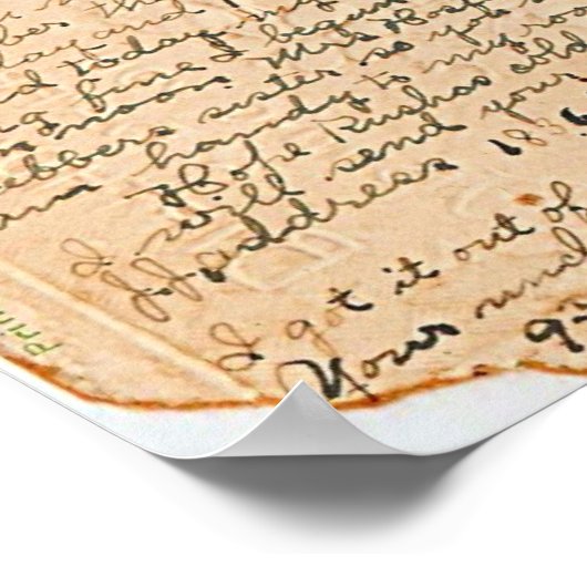 Birthday Briefkaart Terug Poster (Hoek)