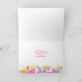 Birthday Bright and Beauful Tulips Kaart (Binnen)