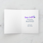 Birthday Bright Mermaid Personalized Mermazing Kaart (Binnen)