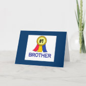 Birthday Brother Card Ribbon Card Kaart (Voorkant)