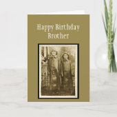  Birthday Brother Fun Foto Kaart (Voorkant)