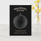 BIRTHDAY - BROTHER - GUN - AIM KAART (Gele Bloem)