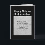 Birthday Brother-in-Law definition Relax Humor Kaart<br><div class="desc">Happy Birthday Brother-in-Law definitie van Relax Humor Greeting</div>