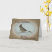 Birthday Brother-in-Law Kardinaal Vrouw Kaart (Gele Bloem)