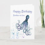 Birthday Brother-in-Law Octopus kan je wel eens kw Kaart<br><div class="desc">Fijne verjaardag Broeder-in-Wet. Als ik een octopus was,  kon ik je acht keer knuffelen omdat ik zo'n geweldige schoonbroer was. De Humoureuze Birthday-kaart voor de schoonbroer die je leuk vindt,  die niet van paddenstoelen houdt,  sentimentele verjaardagskaarten en ook niet van publieke omhulsels houdt.</div>