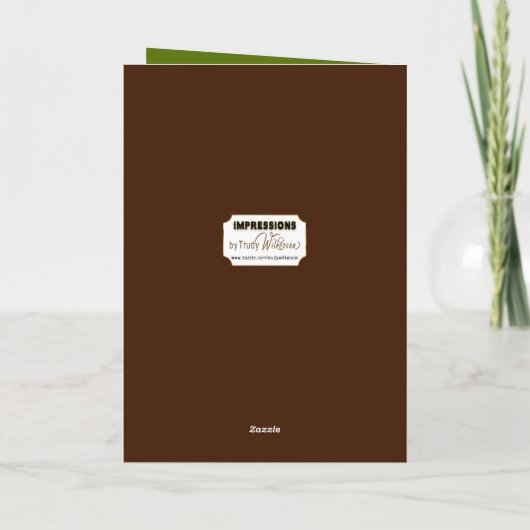 Birthday Brother Masculine Abstracte bruine kaart (Achterkant)