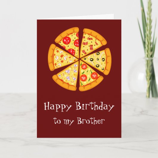 Birthday Brother Pizza too Cheesy Kaart (Voorkant)