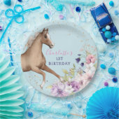 Birthday Brown Horse Paper Borden Papieren Bordje (Feest)