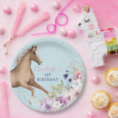 Birthday Brown Horse Paper Borden Papieren Bordje (Feest)