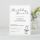 Birthday Brunch Invitation for Women Kaart (Staand voorkant)